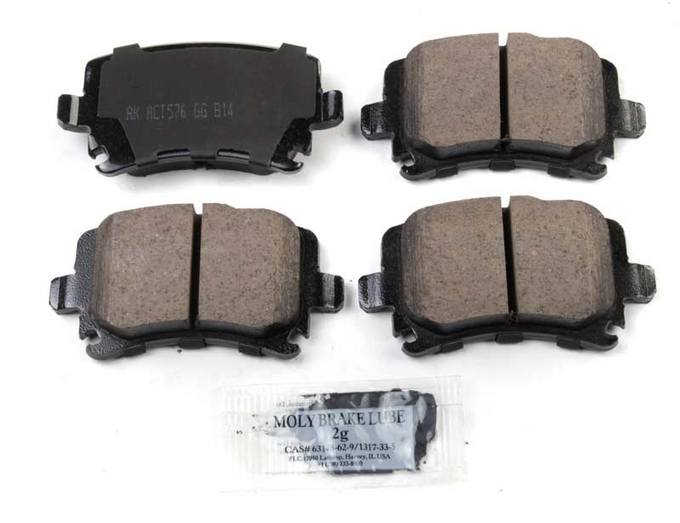 Audi VW Disc Brake Pad Set - Rear 8E0698451J - Akebono Euro Ultra-Premium EUR1348